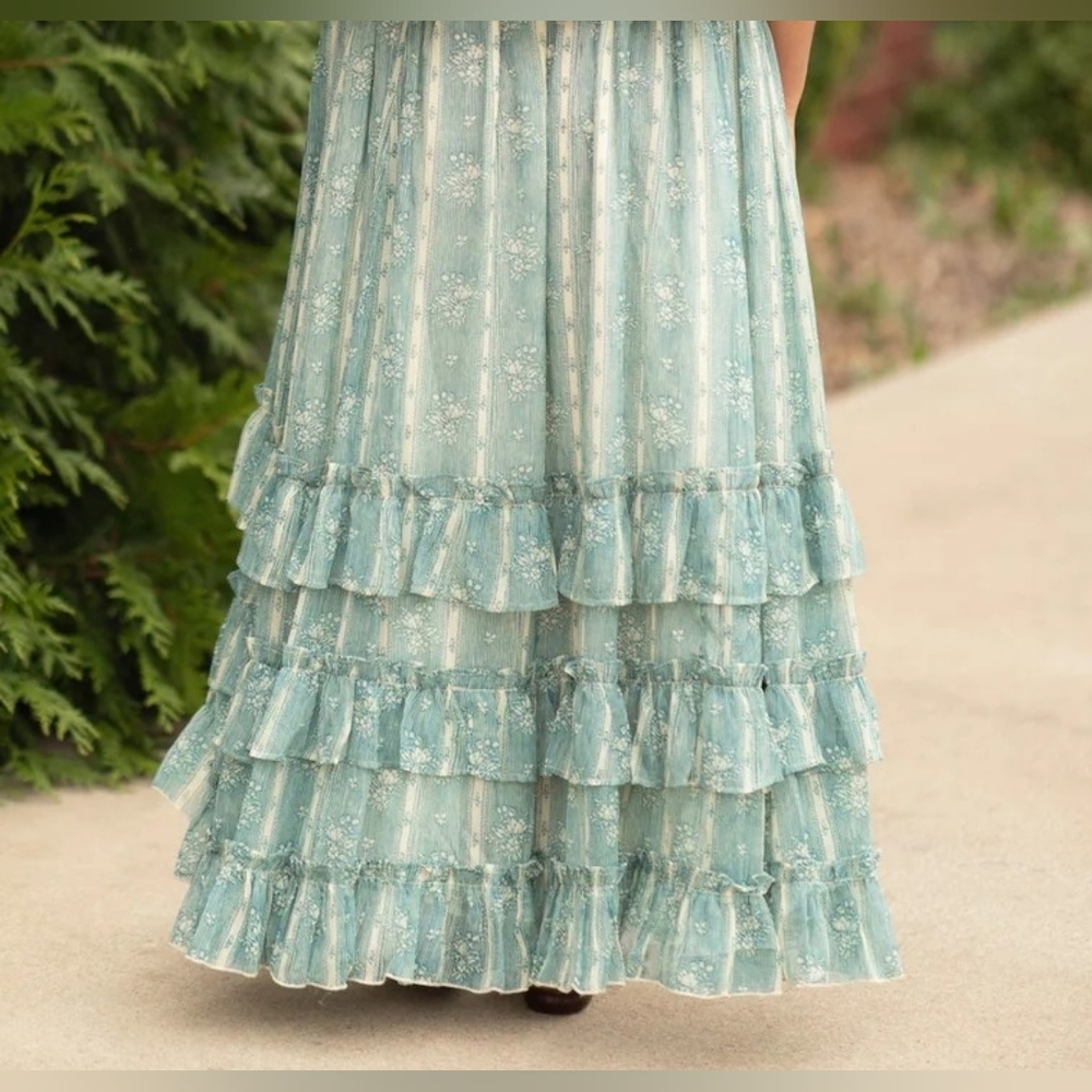 Free People Morning Mist Maxi SKIRT ONLY - New, without tag Sz L - Picture 5 of 5